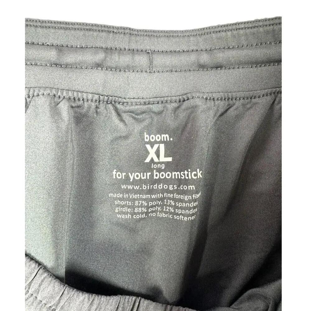 Birddogs Workout Shorts XL Long Black Lined Performance Gym Athleisure Active